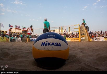 تقابل ایران ب و اوکراین در فینال تور جهانی والیبال ساحلی ساتون