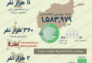 اینفوگرافی؛چه تعداد افغانی مهمان ایران هستند؟
