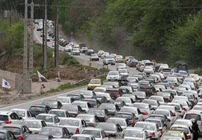 ترافیک سنگین در محور چالوس/ ترافیک نیمه سنگین در شهریار – تهران