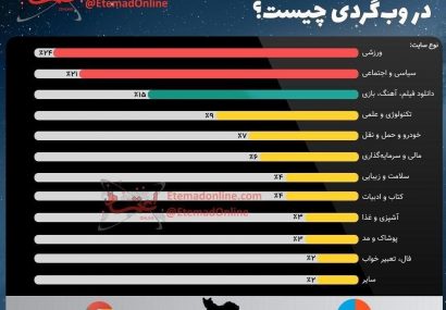 اینفوگرافی؛ موضوعات مورد علاقه ایرانی‌ها در وب‌گردی چیست؟