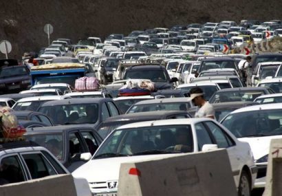 ترافیک سنگین در مسیر بازگشت سفرهای مردم