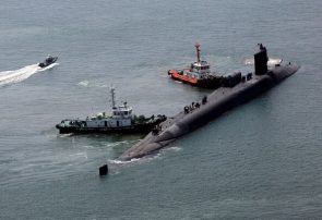 ورود زیردریایی هسته‌ای آمریکا به بندر کره جنوبی