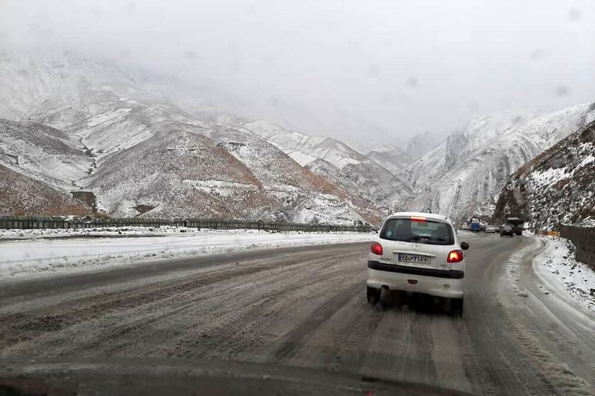 بارش برف و باران در استان‌های شمالی و غربی