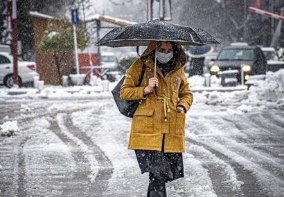 برف و باران در ۱۱ استان