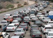 ترافیک سنگین در برخی مقاطع محورهای شمالی/ ممنوعیت تردد در محور چالوس