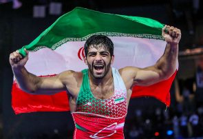 خاطره بازی اتحادیه جهانی کشتی با قهرمان ایرانی المپیک