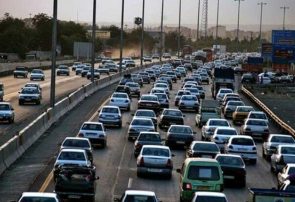 ترافیک سنگین در آزادراه قزوین – کرج – تهران