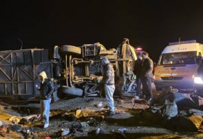 اسامی مصدومان حادثه واژگونی اتوبوس اصفهان – مشهد اعلام شد