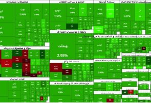 تالار شیشه‌ای یکپارچه سبز شد